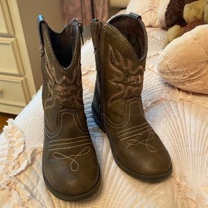 Brown cowboy boots